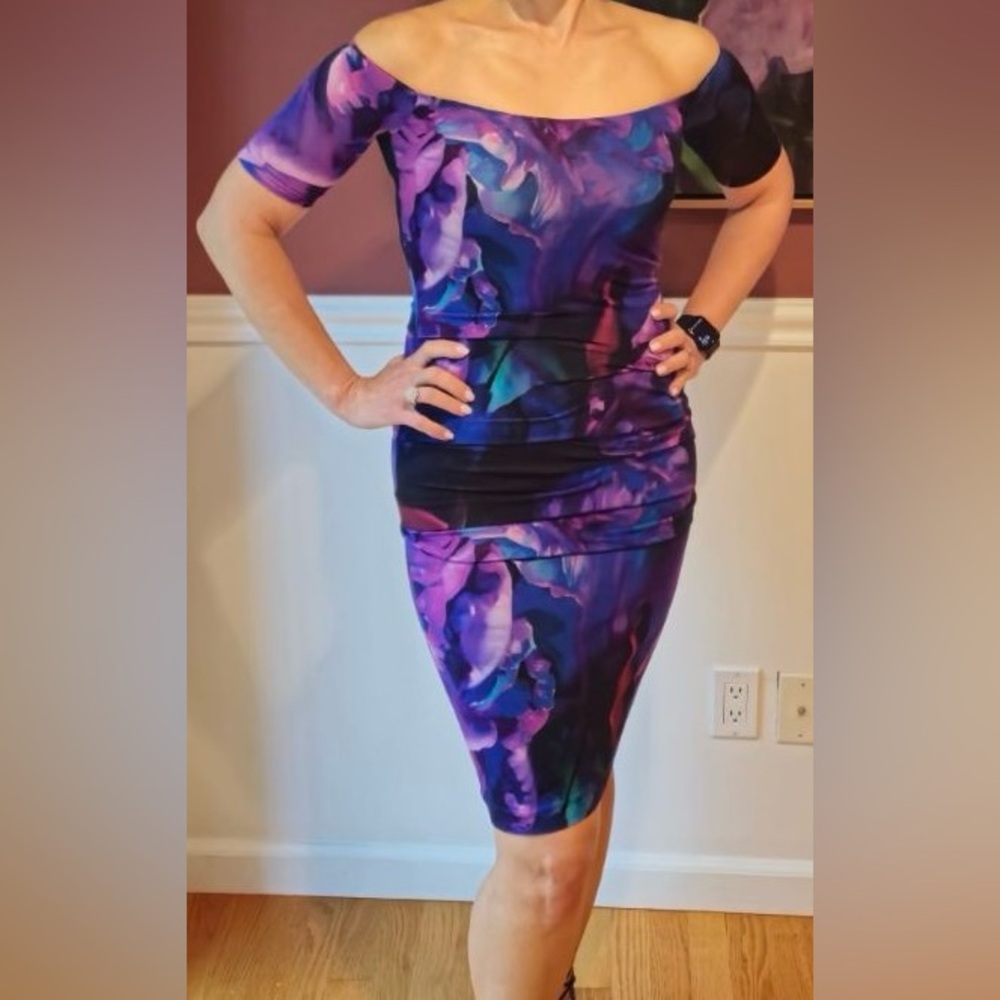 Nicole Miller Artelier Off the Shoulder Dress